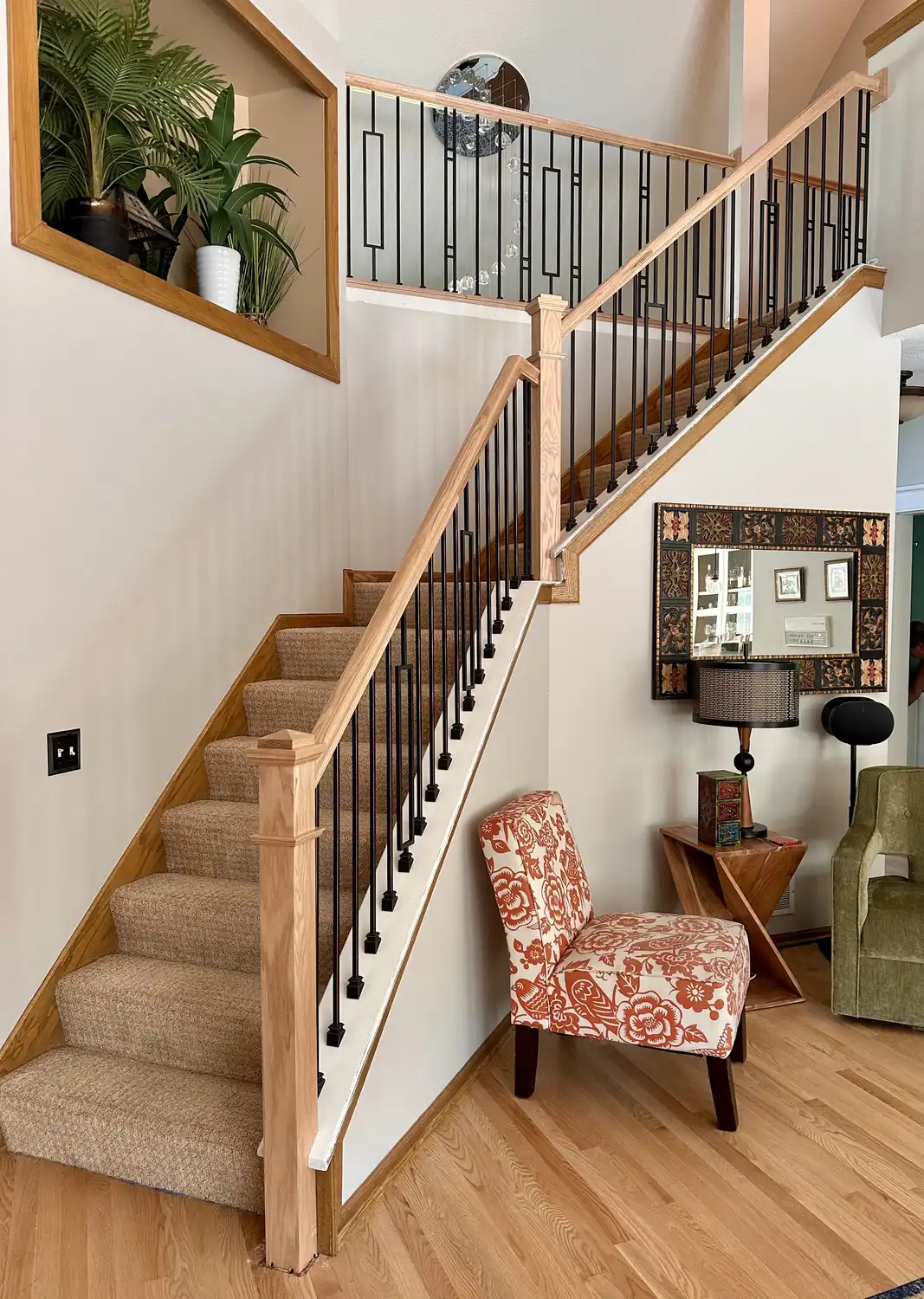 Stair railing installation
